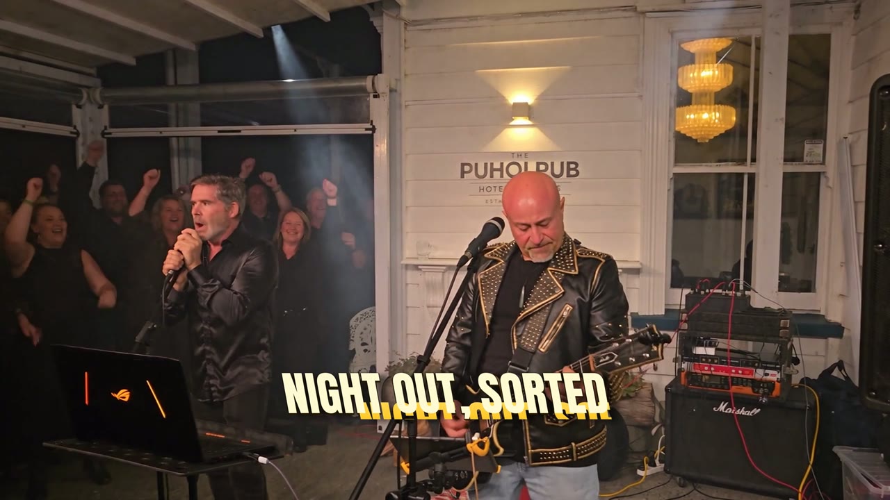 Amplified playing live together at a New Zealand pub